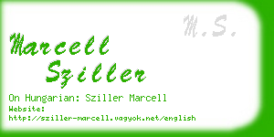 marcell sziller business card